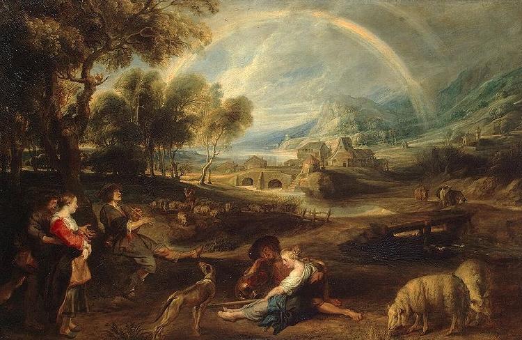 Peter Paul Rubens Landscape with Rainbow oil painting image